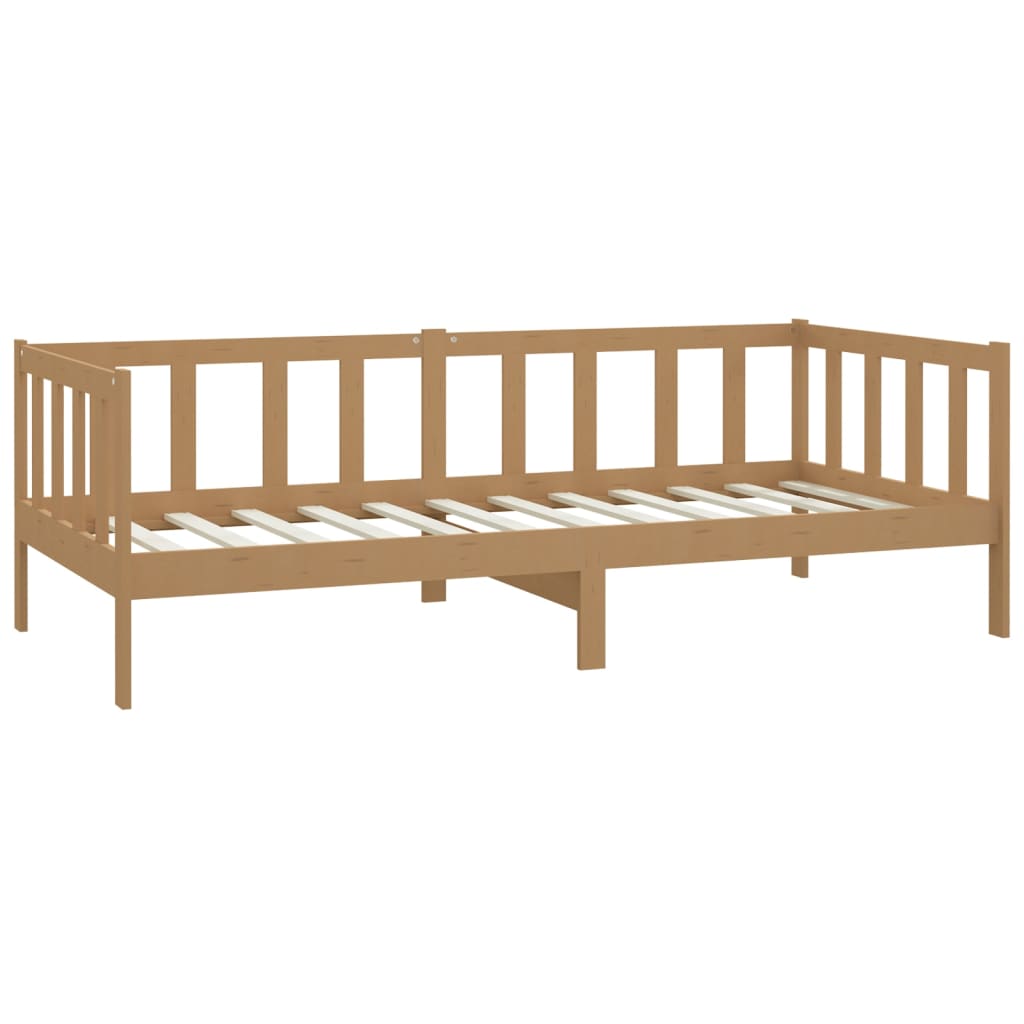 Slaapbank met matras massief grenenhout honingbruin 90x200 cm is nu te koop bij PeponiXL, paradijselijk wonen!