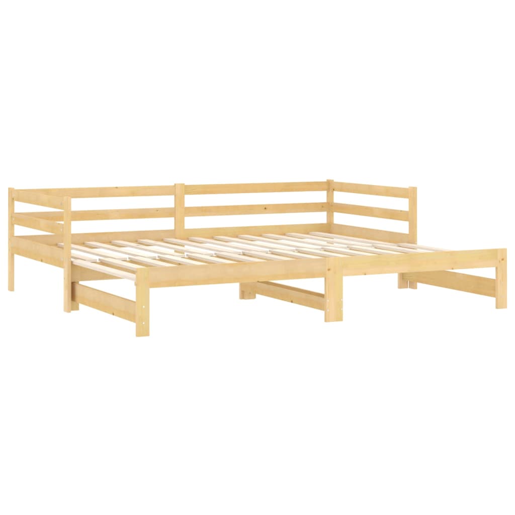 Slaapbank uitschuifbaar massief grenenhout 2x(90x200) cm is nu te koop bij PeponiXL, paradijselijk wonen!
