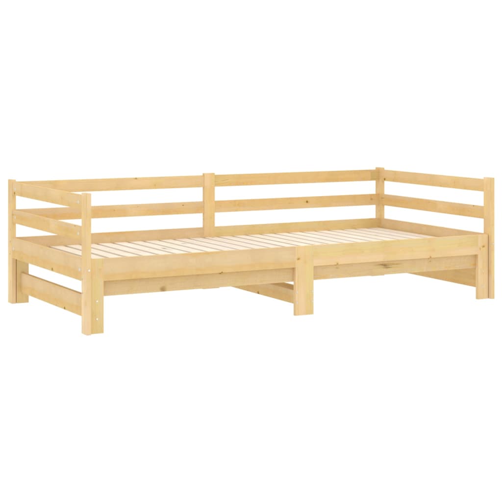 Slaapbank uitschuifbaar massief grenenhout 2x(90x200) cm is nu te koop bij PeponiXL, paradijselijk wonen!