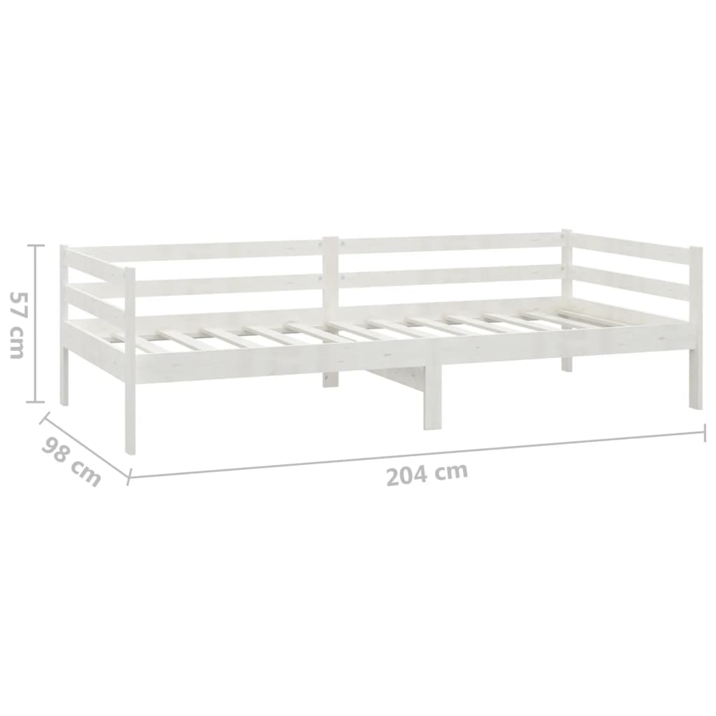 Slaapbank met lades massief grenenhout wit 90x200 cm is nu te koop bij PeponiXL, paradijselijk wonen!