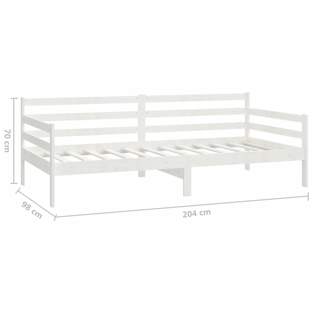 Slaapbank met lades massief grenenhout wit 90x200 cm is nu te koop bij PeponiXL, paradijselijk wonen!
