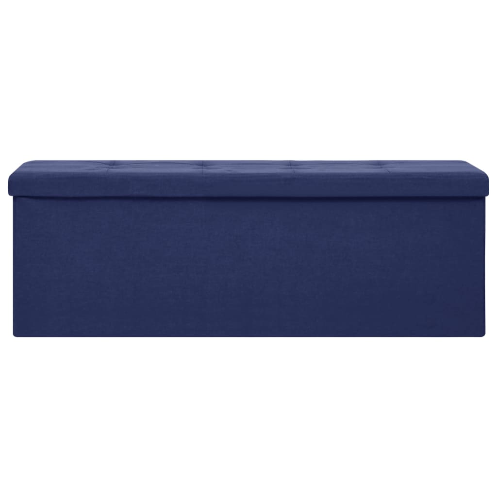 Opbergbank inklapbaar kunstlinnen blauw is nu te koop bij PeponiXL, paradijselijk wonen!