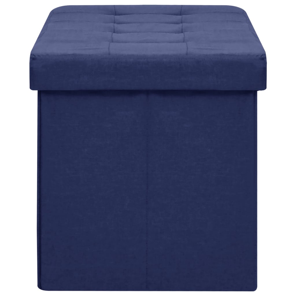 Opbergbank inklapbaar kunstlinnen blauw is nu te koop bij PeponiXL, paradijselijk wonen!