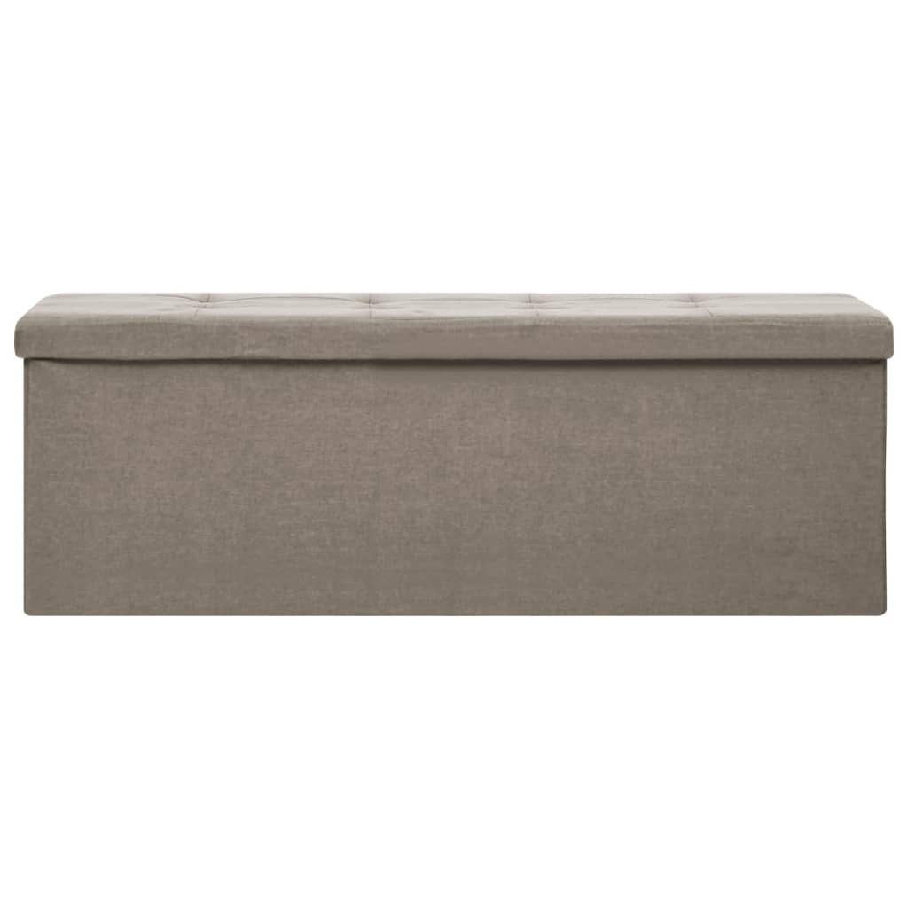 Opbergbank inklapbaar kunstlinnen taupe is nu te koop bij PeponiXL, paradijselijk wonen!