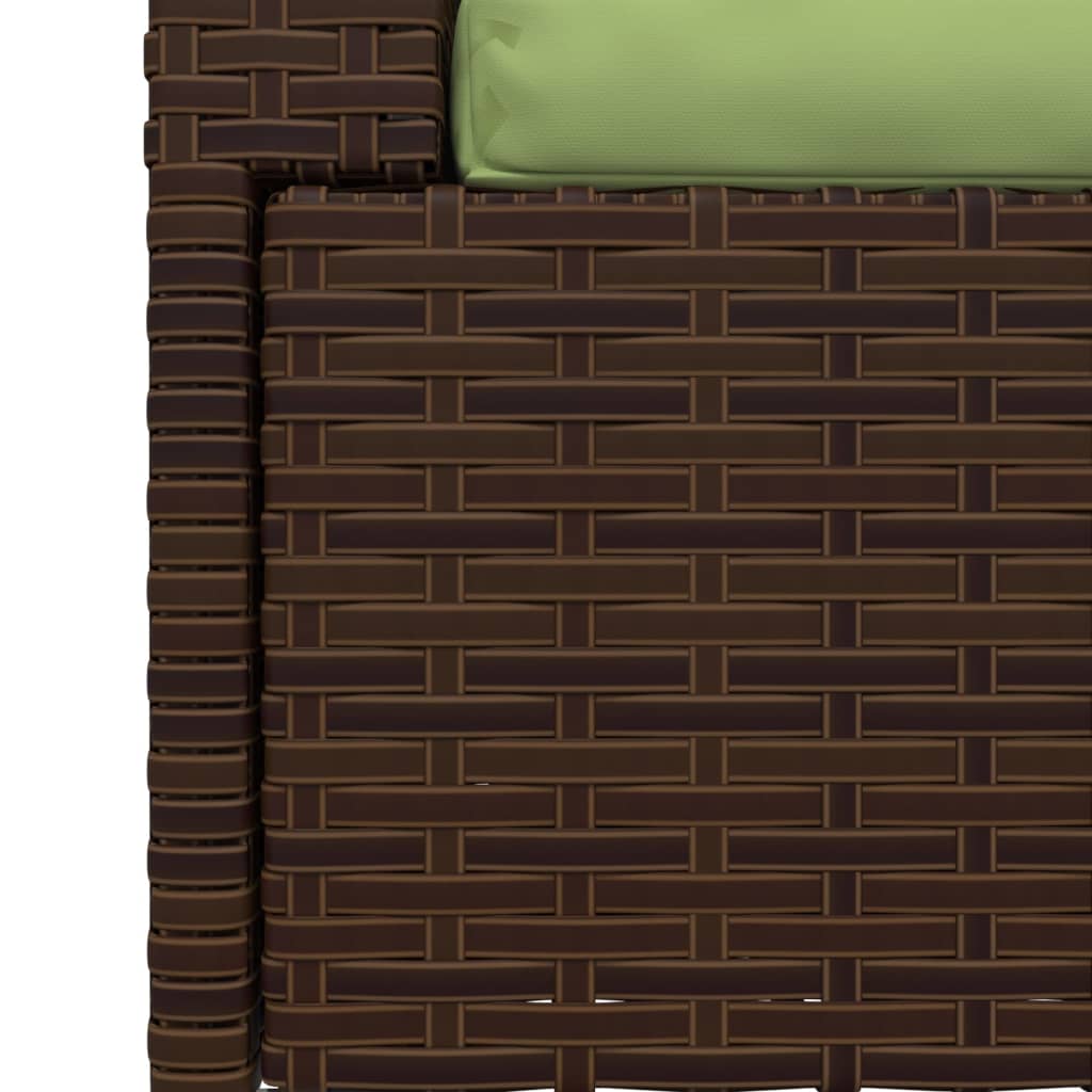 Bank 2-zits met kussens poly rattan bruin is nu te koop bij PeponiXL, paradijselijk wonen!