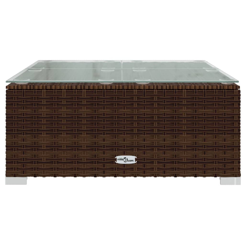 3-delige Loungeset met kussens poly rattan bruin is nu te koop bij PeponiXL, paradijselijk wonen!