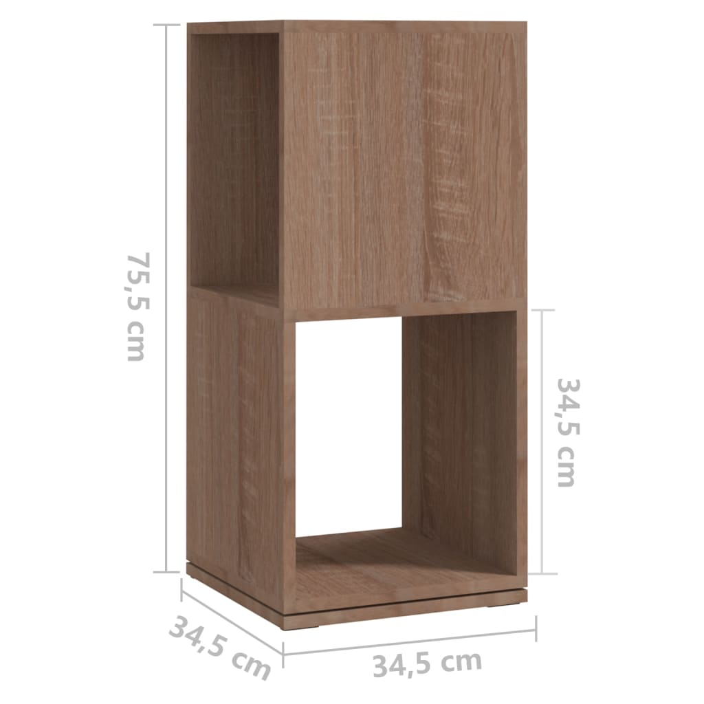 Draaikast 34,5x34,5x75,5 cm spaanplaat sonoma eiken is nu te koop bij PeponiXL, paradijselijk wonen!