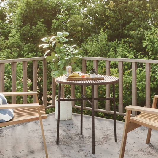 Salontafel 45 cm poly rattan bruin is nu te koop bij PeponiXL, paradijselijk wonen!