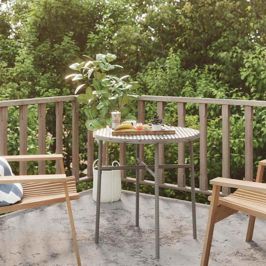 Salontafel 45 cm poly rattan grijs is nu te koop bij PeponiXL, paradijselijk wonen!