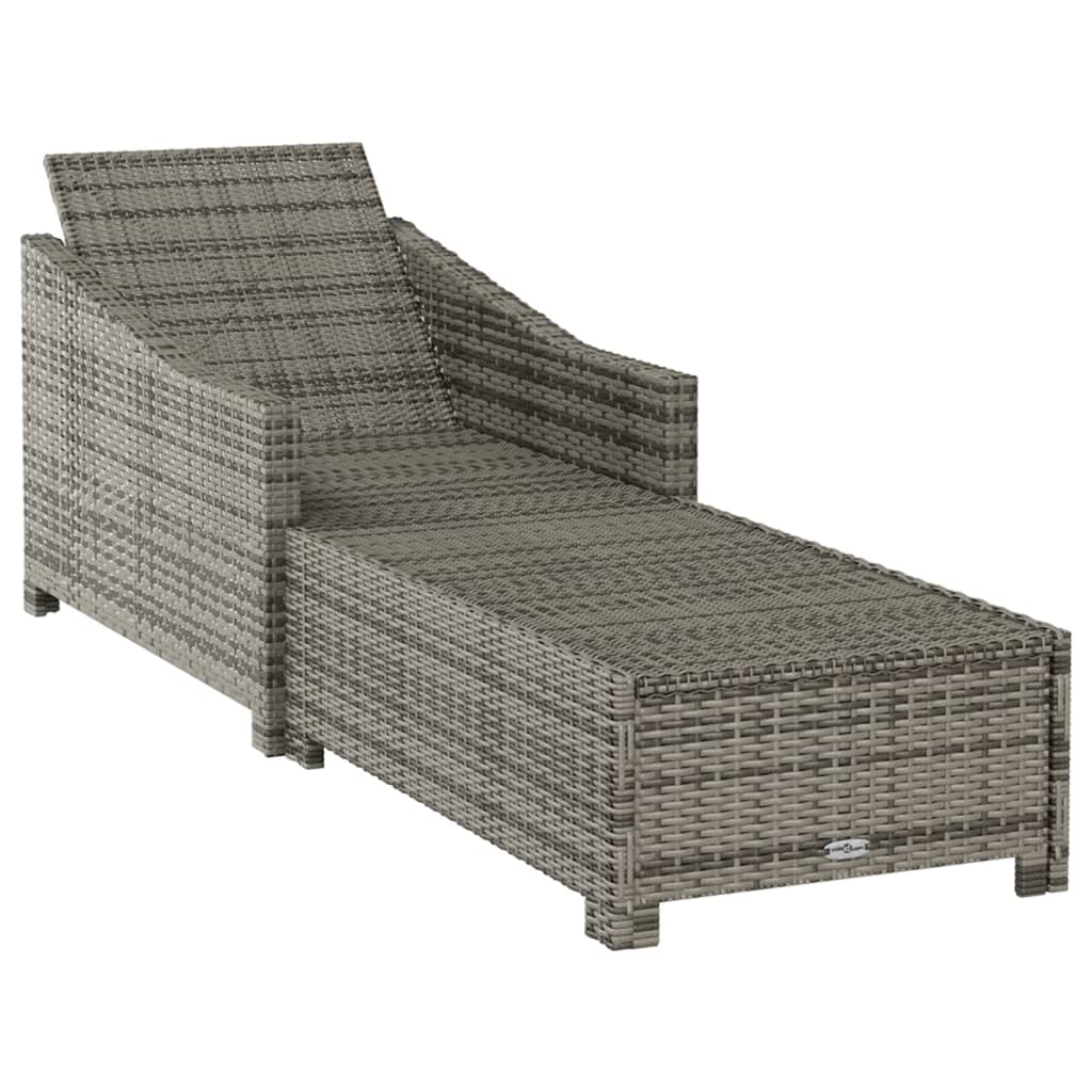 Ligbed met donkergrijs kussen poly rattan grijs is nu te koop bij PeponiXL, paradijselijk wonen!