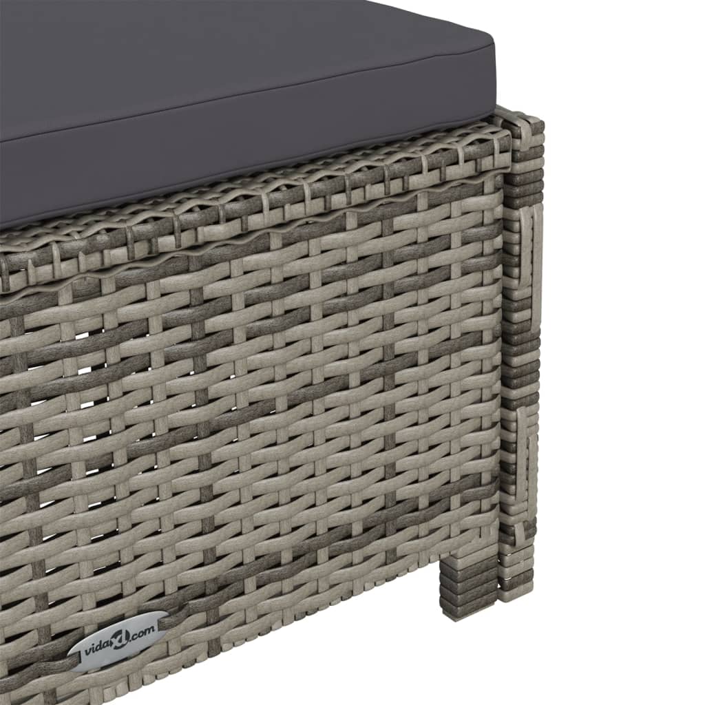 Ligbed met donkergrijs kussen poly rattan grijs is nu te koop bij PeponiXL, paradijselijk wonen!
