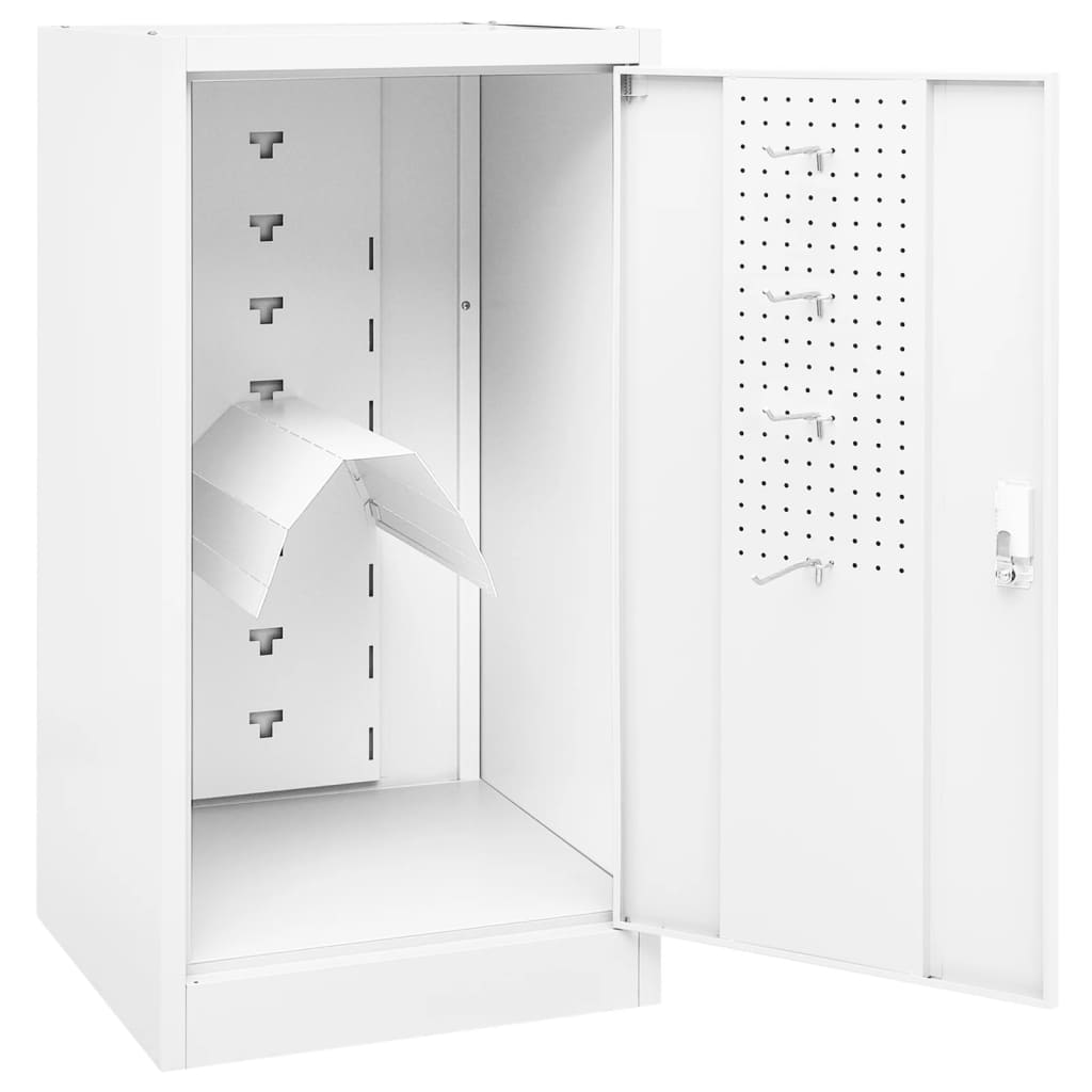 Zadelkast 53x53x105 cm staal wit is nu te koop bij PeponiXL, paradijselijk wonen!