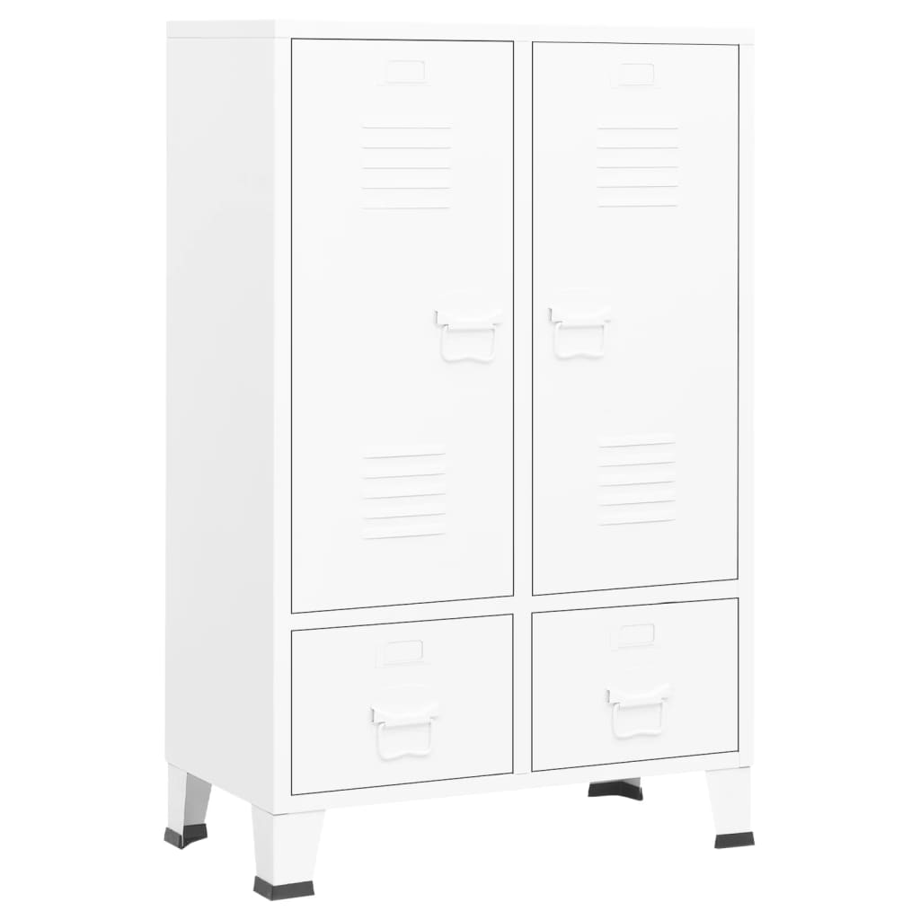 Kledingkast industrieel 67x35x107 cm staal wit is nu te koop bij PeponiXL, paradijselijk wonen!