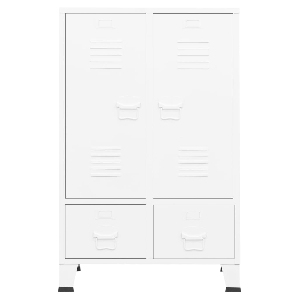 Kledingkast industrieel 67x35x107 cm staal wit is nu te koop bij PeponiXL, paradijselijk wonen!