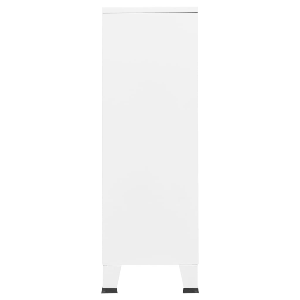 Kledingkast industrieel 67x35x107 cm staal wit is nu te koop bij PeponiXL, paradijselijk wonen!