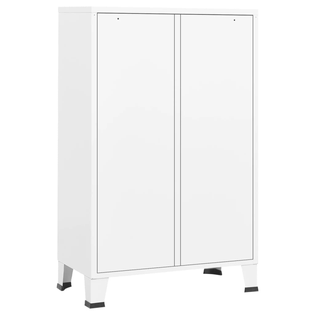 Kledingkast industrieel 67x35x107 cm staal wit is nu te koop bij PeponiXL, paradijselijk wonen!