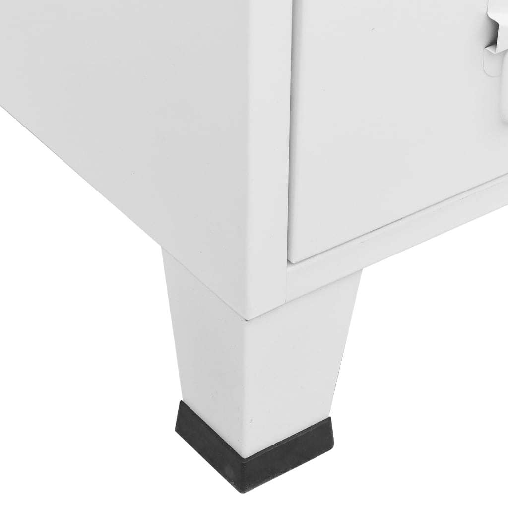Kledingkast industrieel 67x35x107 cm staal wit is nu te koop bij PeponiXL, paradijselijk wonen!