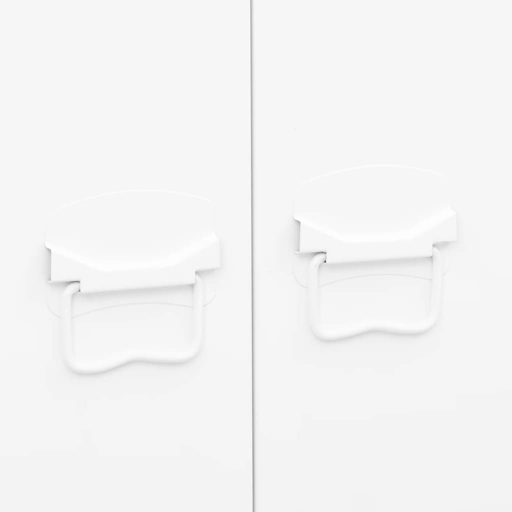 Kledingkast industrieel 90x50x180 cm metaal wit is nu te koop bij PeponiXL, paradijselijk wonen!