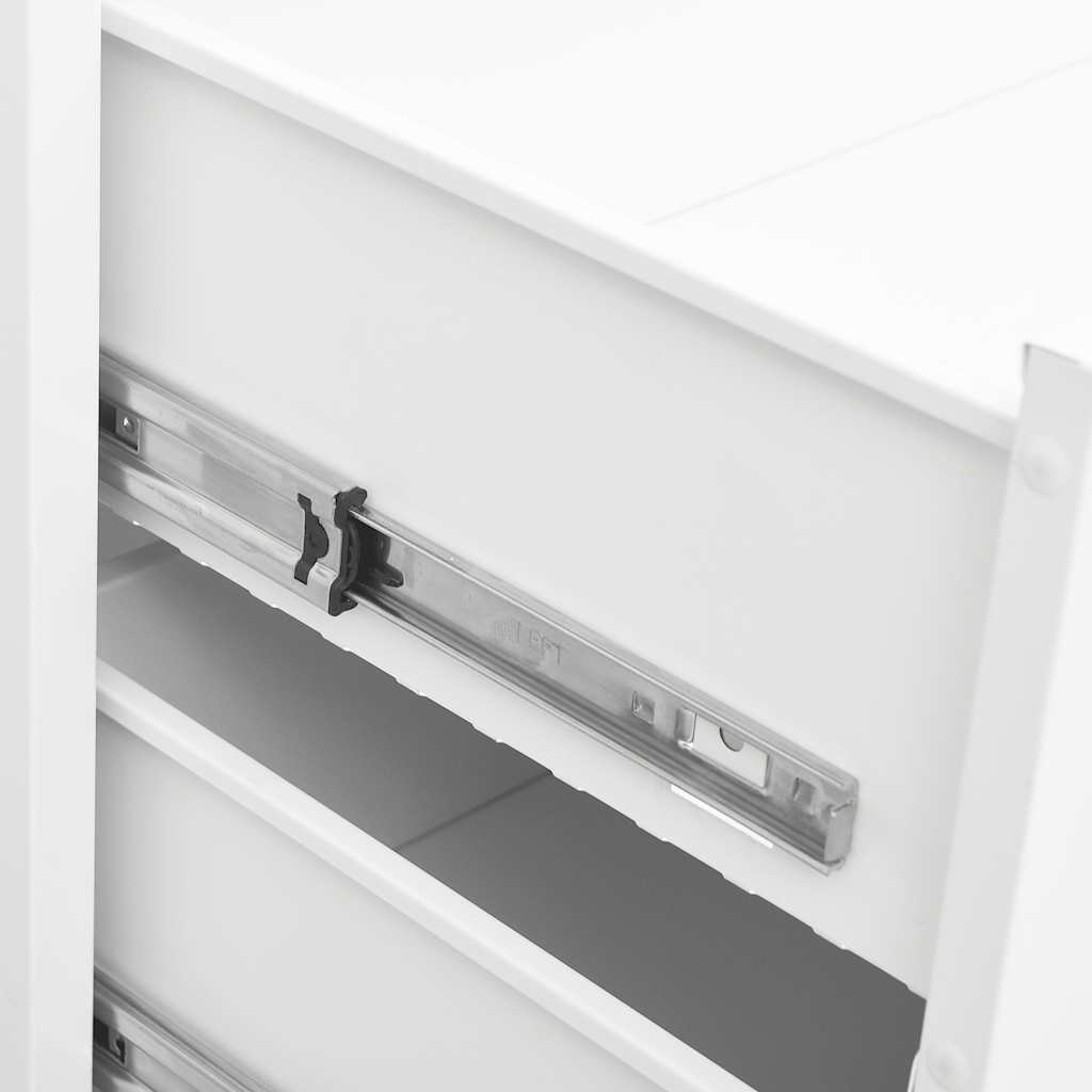 Ladekast industrieel 78x40x93 cm metaal wit is nu te koop bij PeponiXL, paradijselijk wonen!