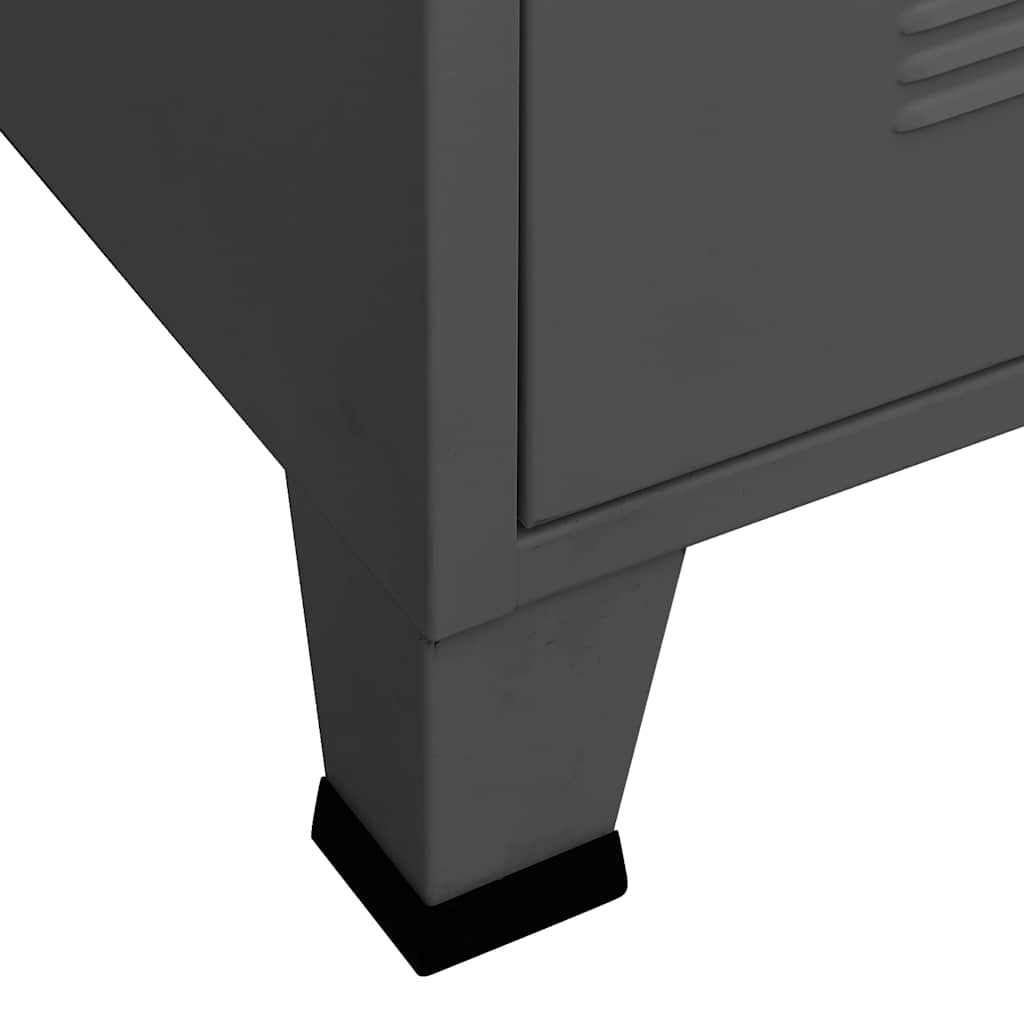 Tv-meubel industrieel 105x35x42 cm metaal antracietkleurig is nu te koop bij PeponiXL, paradijselijk wonen!