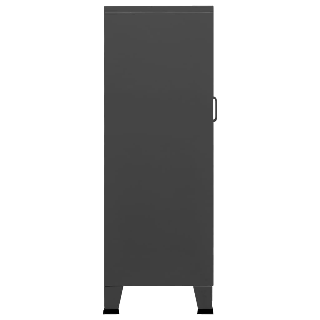 Opbergkast industrieel 70x40x115 cm metaal antracietkleurig is nu te koop bij PeponiXL, paradijselijk wonen!