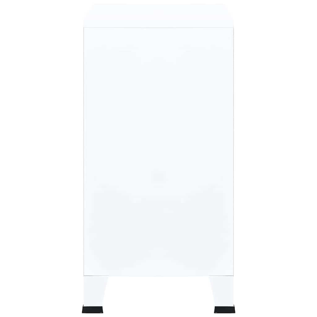 Opbergkast industrieel 75x40x80 cm staal wit is nu te koop bij PeponiXL, paradijselijk wonen!