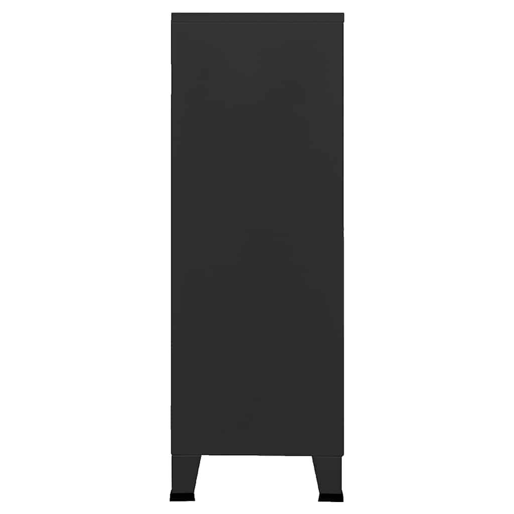 Opbergkast industrieel 75x40x115 cm metaal zwart is nu te koop bij PeponiXL, paradijselijk wonen!