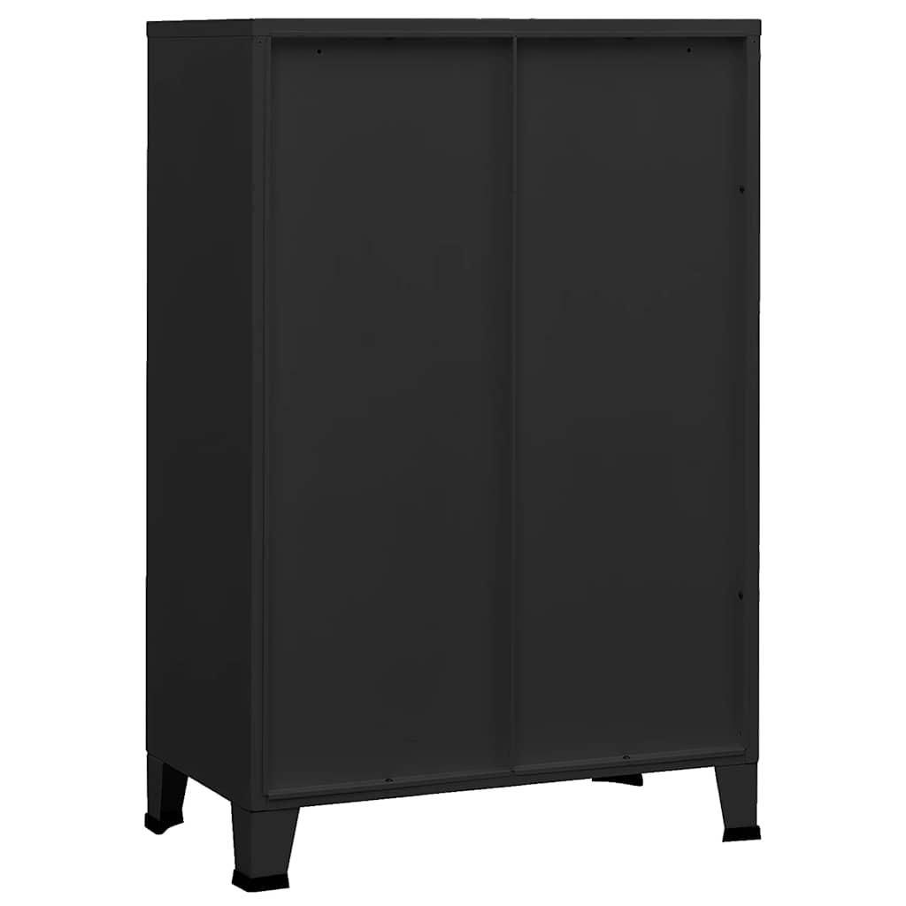 Opbergkast industrieel 75x40x115 cm metaal zwart is nu te koop bij PeponiXL, paradijselijk wonen!