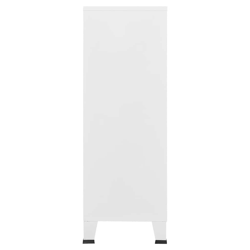 Opbergkast industrieel 75x40x115 cm metaal wit is nu te koop bij PeponiXL, paradijselijk wonen!