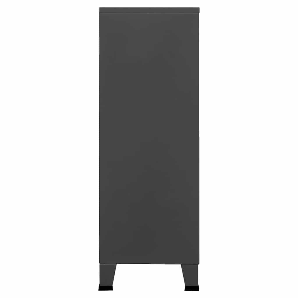 Opbergkast industrieel 70x40x115 cm metaal antracietkleurig is nu te koop bij PeponiXL, paradijselijk wonen!