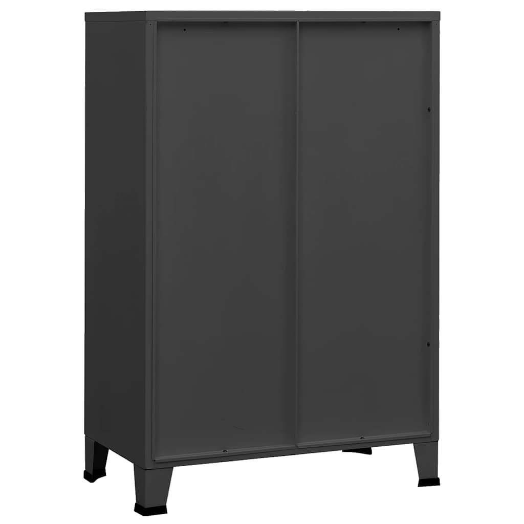 Opbergkast industrieel 70x40x115 cm metaal antracietkleurig is nu te koop bij PeponiXL, paradijselijk wonen!