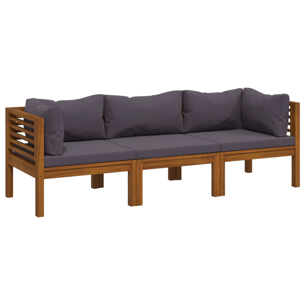 Tuinbank 3-zits met kussen massief acaciahout is nu te koop bij PeponiXL, paradijselijk wonen!