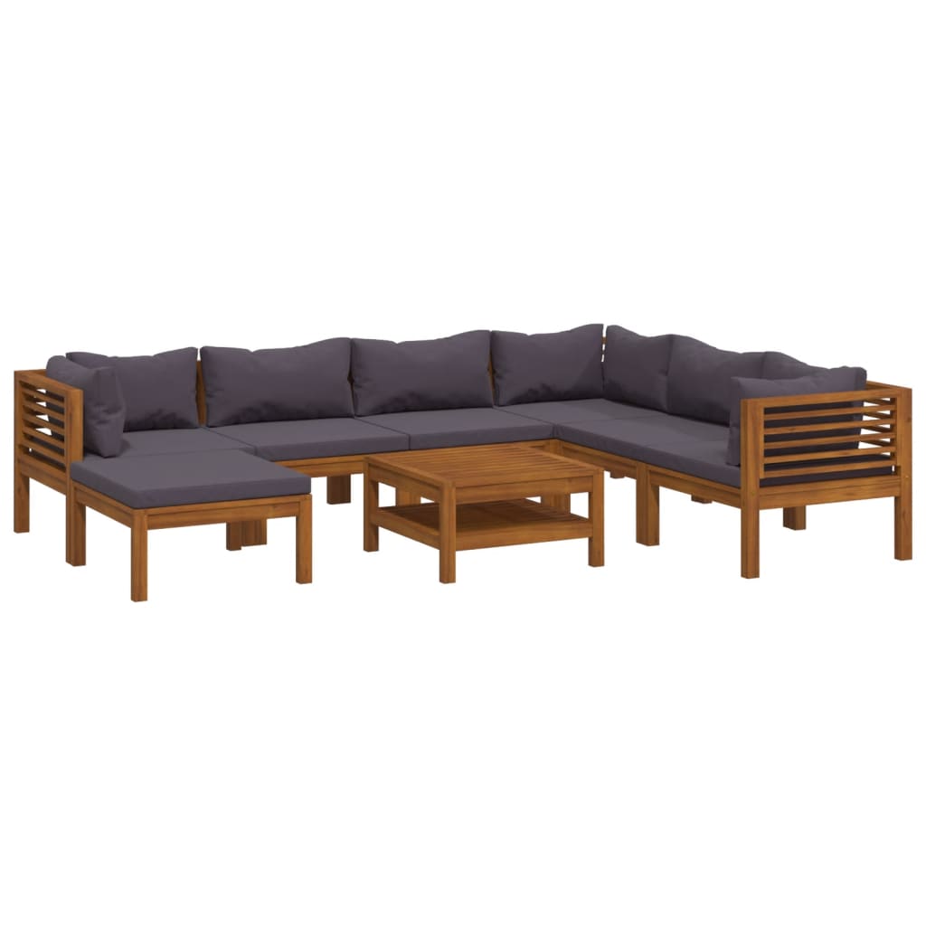 8-delige Loungeset met kussens massief acaciahout is nu te koop bij PeponiXL, paradijselijk wonen!