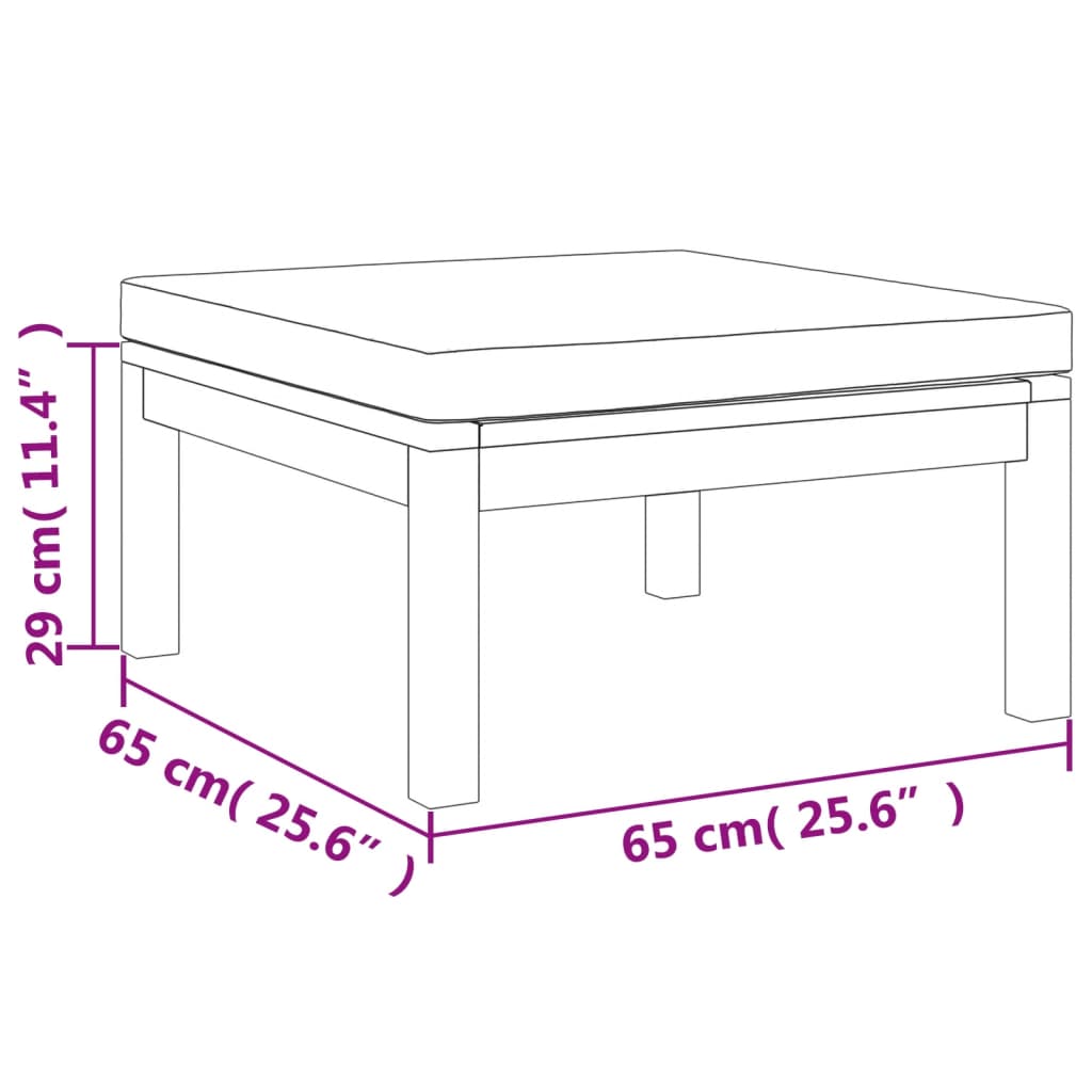 3-delige Loungeset met kussens massief acaciahout is nu te koop bij PeponiXL, paradijselijk wonen!