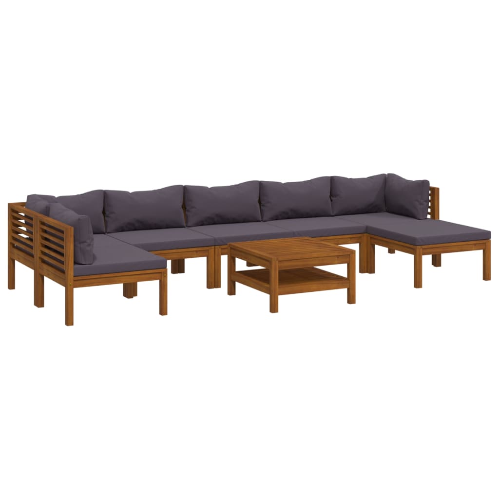 8-delige Loungeset met kussens massief acaciahout is nu te koop bij PeponiXL, paradijselijk wonen!