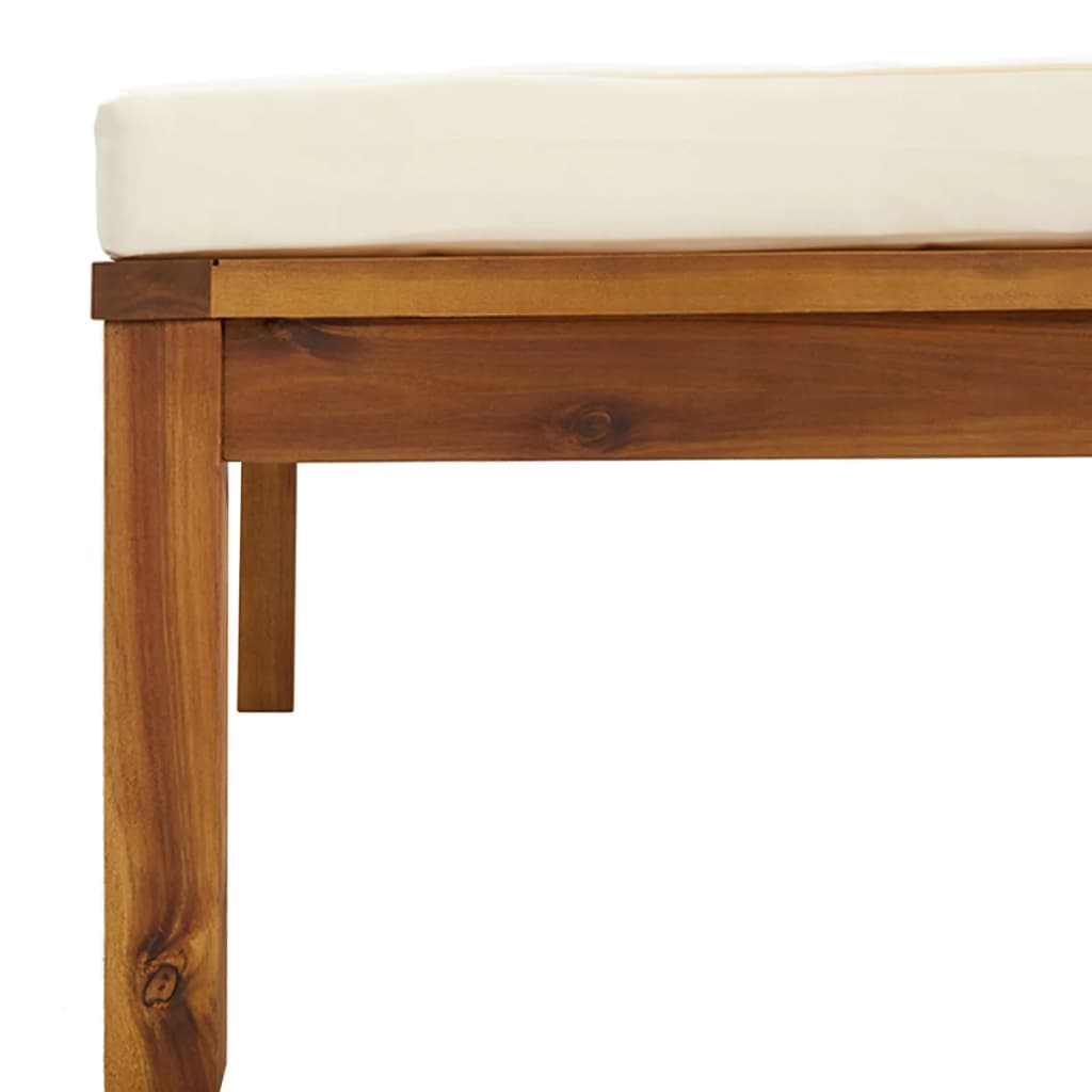 6-delige Loungeset met crèmekleurige kussens massief acaciahout is nu te koop bij PeponiXL, paradijselijk wonen!