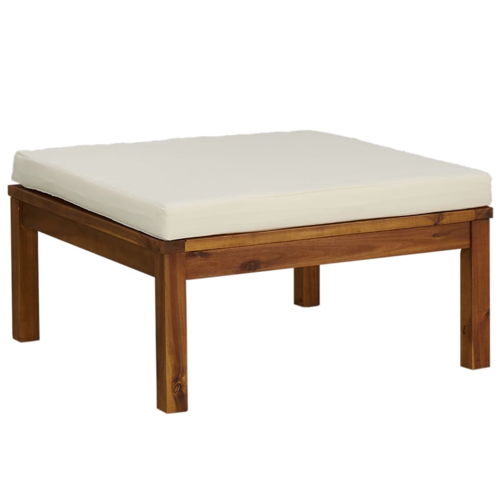 8-delige Loungeset met crèmekleurige kussens massief acaciahout is nu te koop bij PeponiXL, paradijselijk wonen!