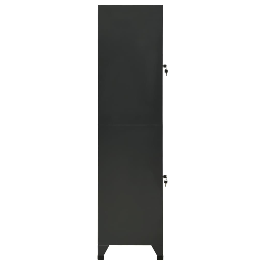 Lockerkast 38x45x180 cm staal antracietkleurig is nu te koop bij PeponiXL, paradijselijk wonen!