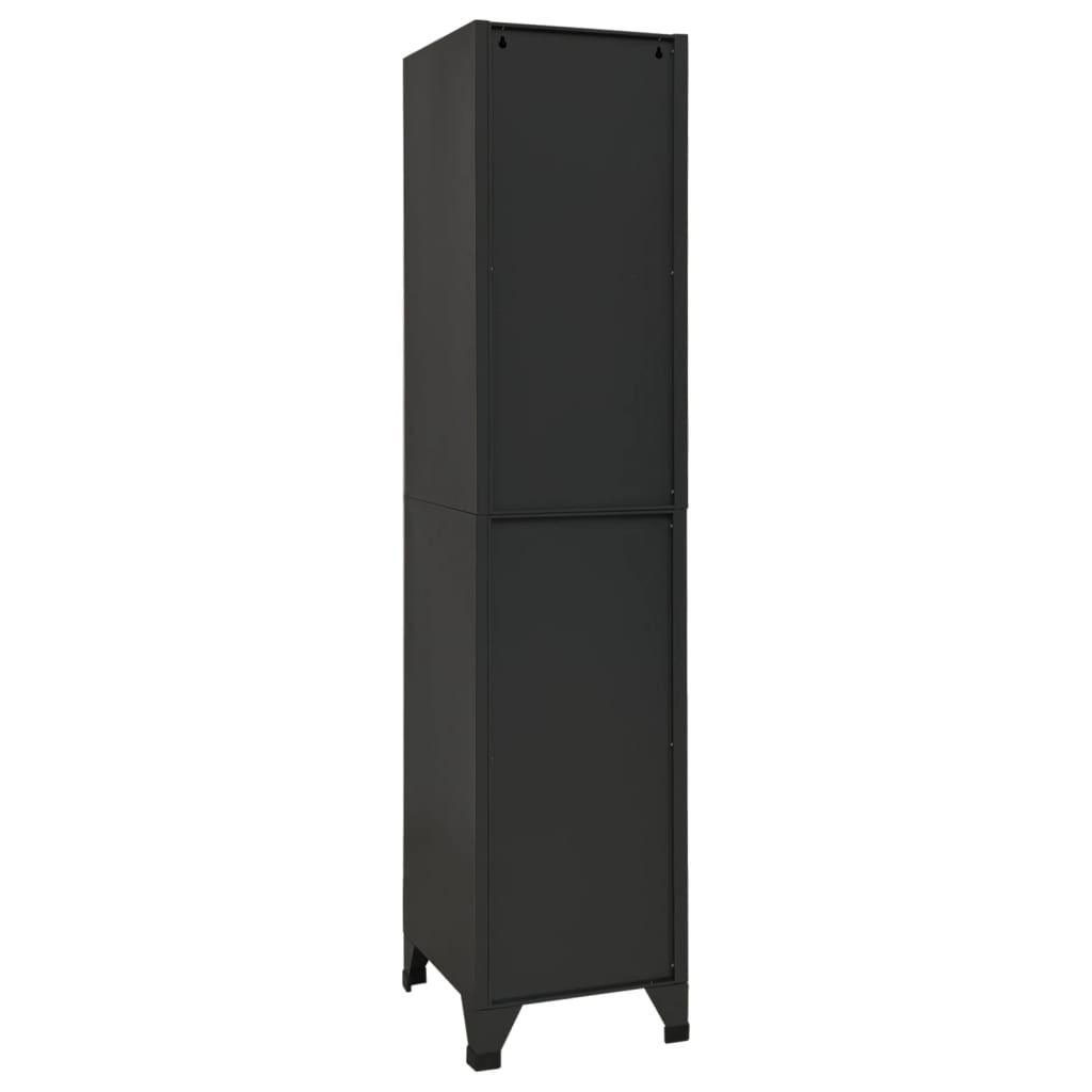Lockerkast 38x45x180 cm staal antracietkleurig is nu te koop bij PeponiXL, paradijselijk wonen!