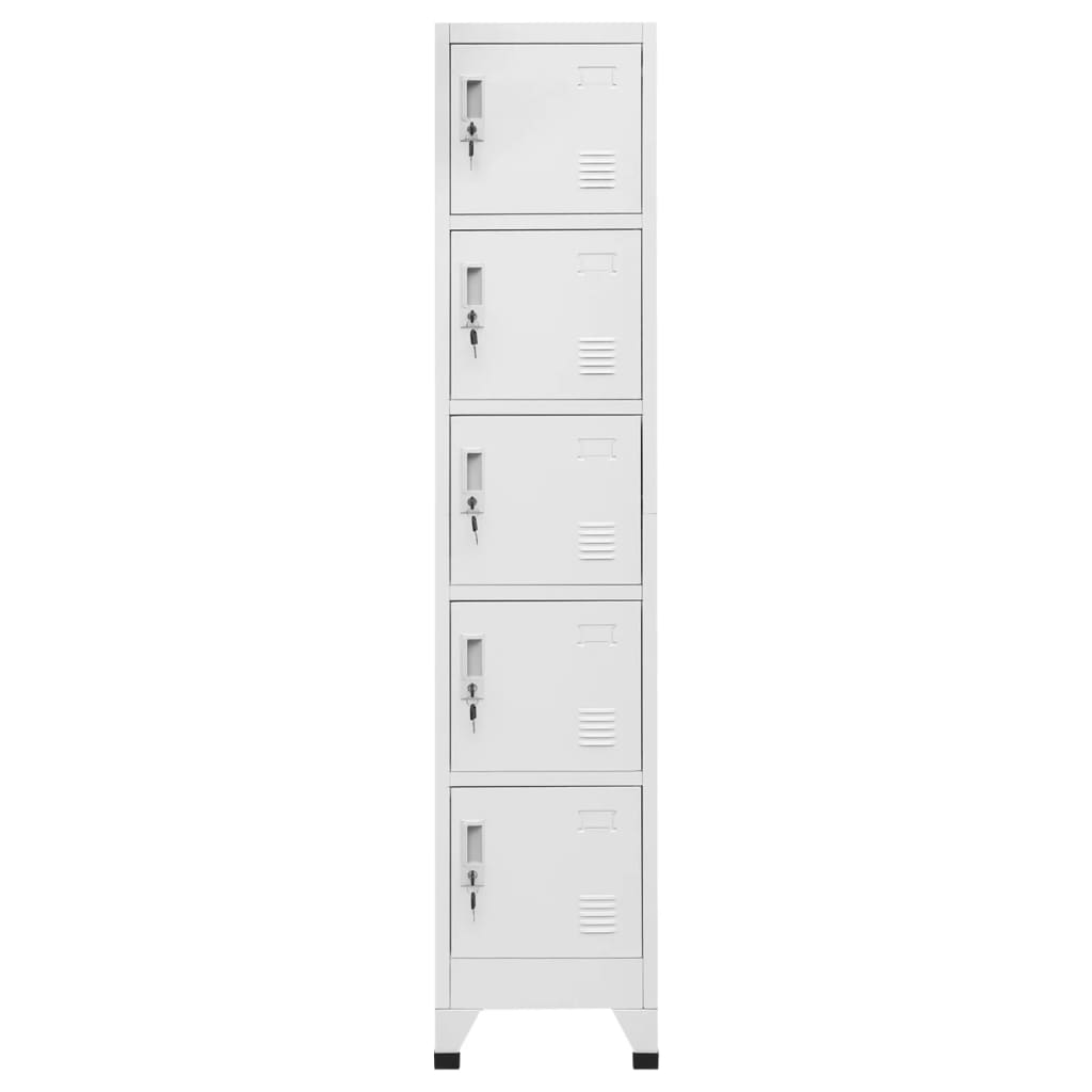 Lockerkast 38x40x180 cm staal lichtgrijs is nu te koop bij PeponiXL, paradijselijk wonen!