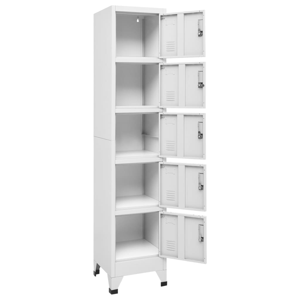 Lockerkast 38x40x180 cm staal lichtgrijs is nu te koop bij PeponiXL, paradijselijk wonen!