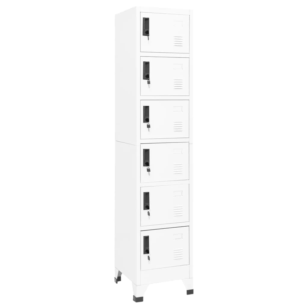 Lockerkast 38x40x180 cm staal wit is nu te koop bij PeponiXL, paradijselijk wonen!