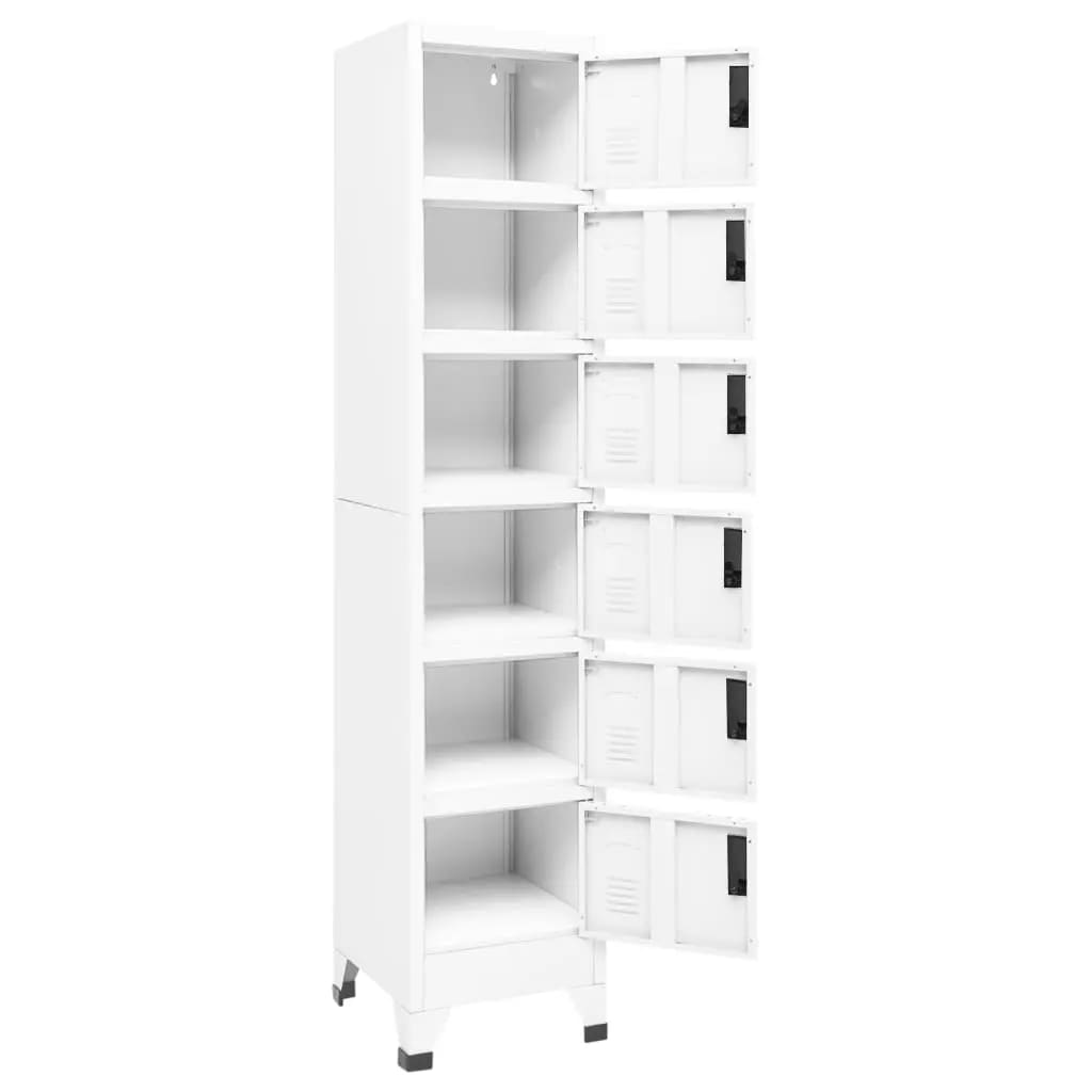 Lockerkast 38x40x180 cm staal wit is nu te koop bij PeponiXL, paradijselijk wonen!