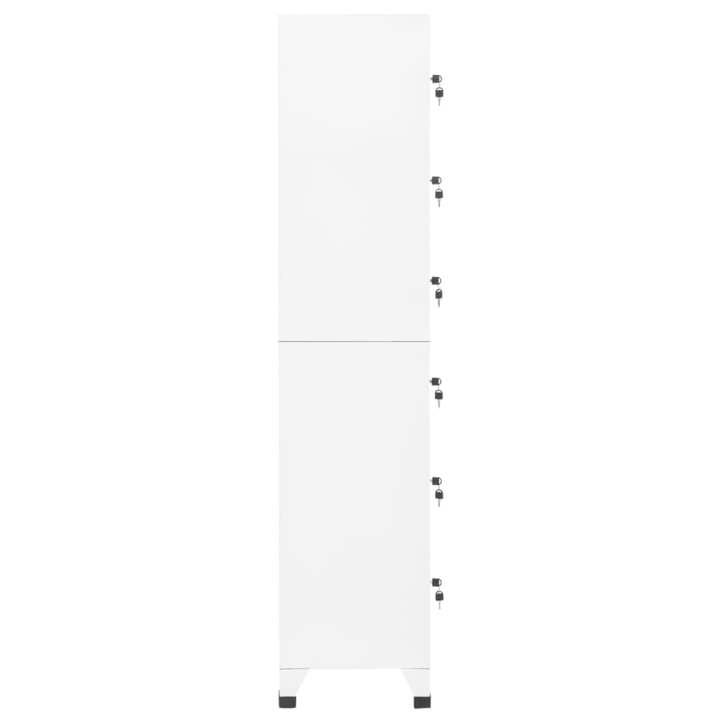 Lockerkast 38x40x180 cm staal wit is nu te koop bij PeponiXL, paradijselijk wonen!