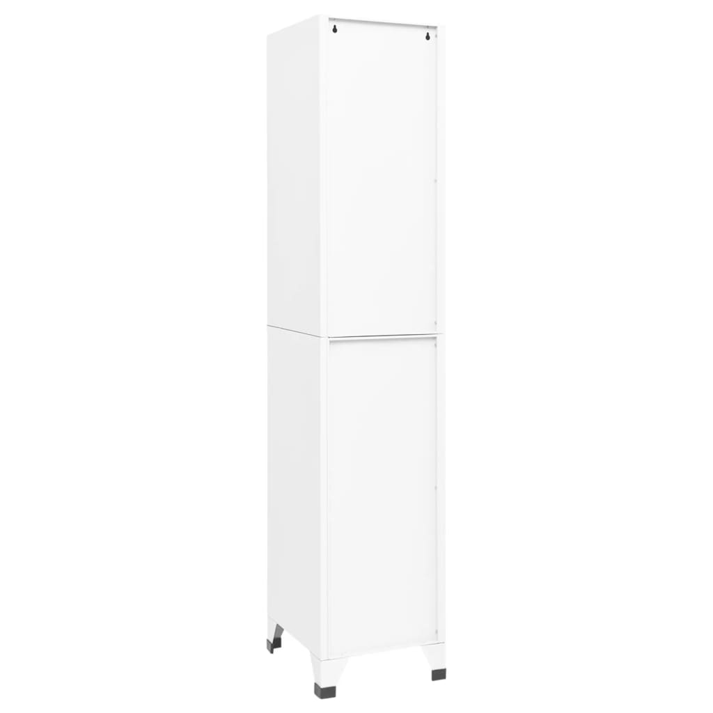 Lockerkast 38x40x180 cm staal wit is nu te koop bij PeponiXL, paradijselijk wonen!