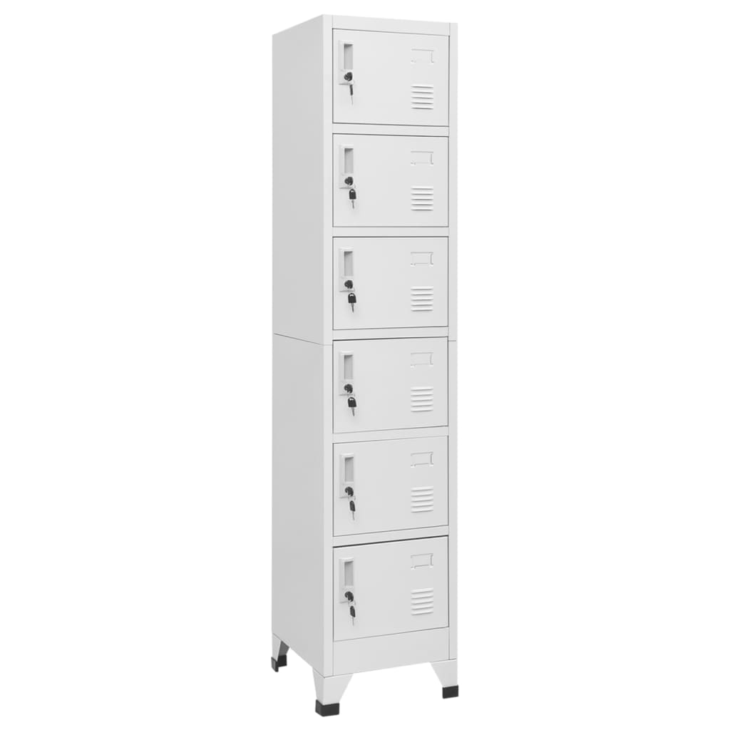 Lockerkast 38x40x180 cm staal lichtgrijs is nu te koop bij PeponiXL, paradijselijk wonen!