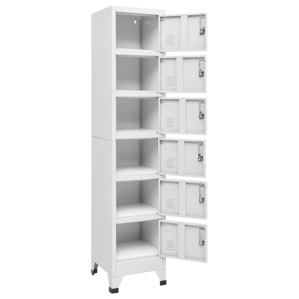 Lockerkast 38x40x180 cm staal lichtgrijs is nu te koop bij PeponiXL, paradijselijk wonen!