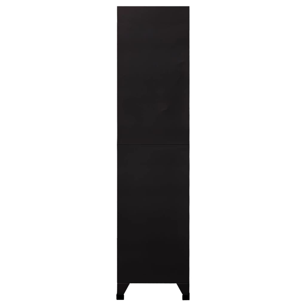Lockerkast 90x45x180 cm staal zwart is nu te koop bij PeponiXL, paradijselijk wonen!
