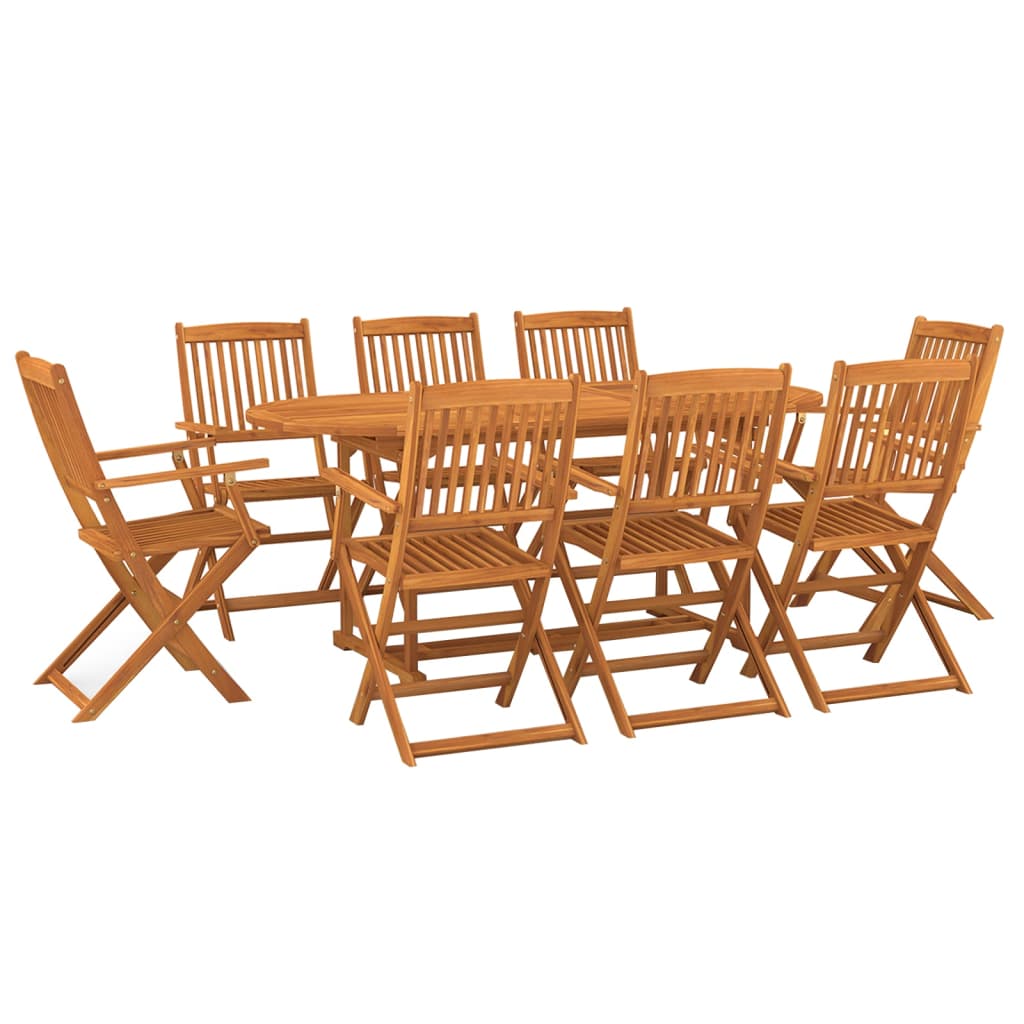 9-delige Tuinset 180x90x75 cm massief acaciahout is nu te koop bij PeponiXL, paradijselijk wonen!