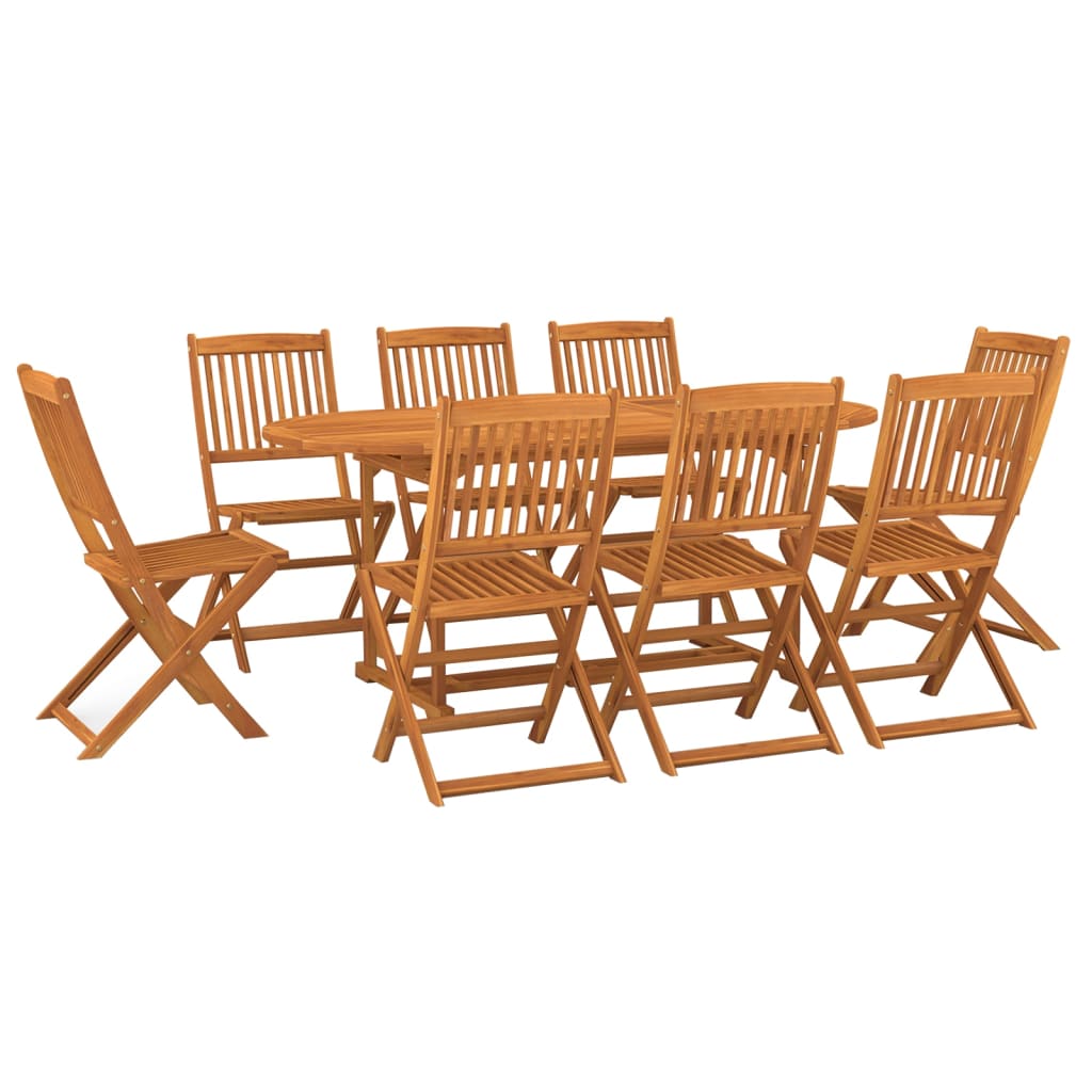 9-delige Tuinset 180x90x75 cm massief acaciahout is nu te koop bij PeponiXL, paradijselijk wonen!